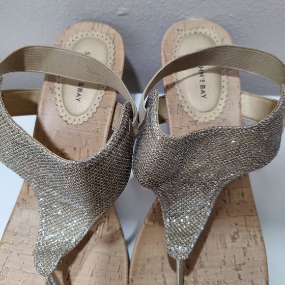 St. Johns Bay Gold Wedges - Picture 2 of 4